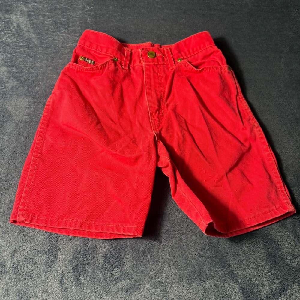 Chic Red Denim Shorts
